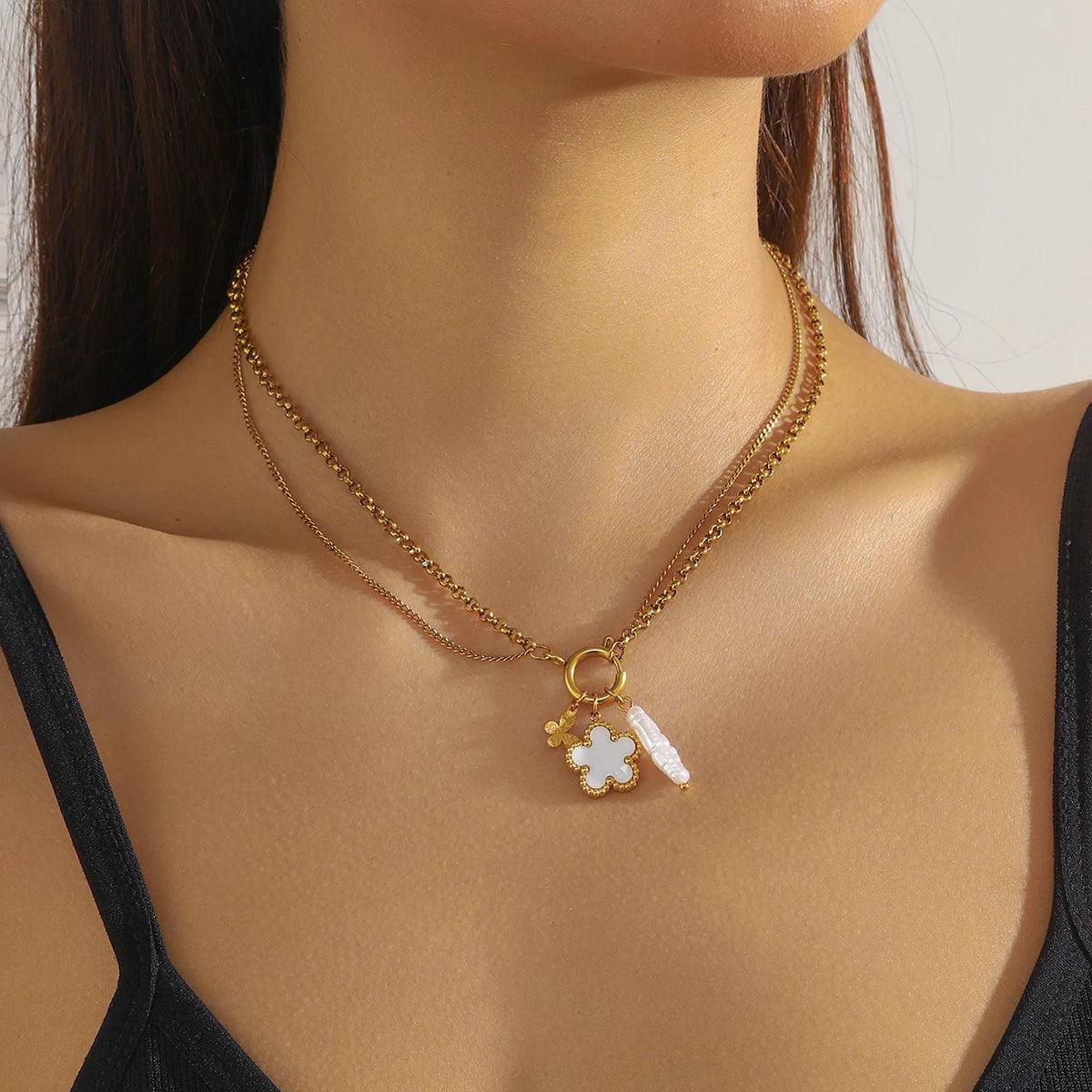 Conjunto Floral Pérola Rawve